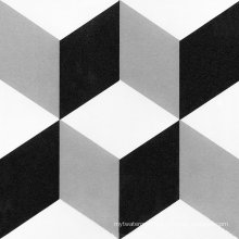 Black and White Classic Artistic Floor Checkered Plaid Tile Pattern